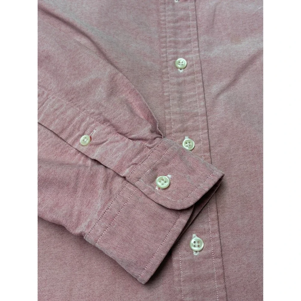 Ralph Lauren Mens XL Classic Fit Long Sleeve Button Down Shirt Red‎